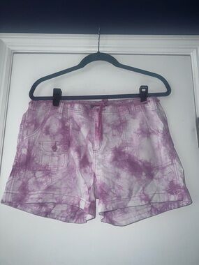 Prana Women's Pink Tie-Dye Drawstring Shorts